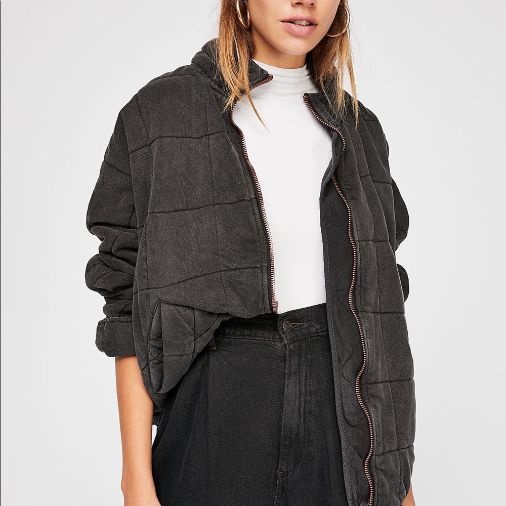 Free People Dolman Quilted Knit Jacket